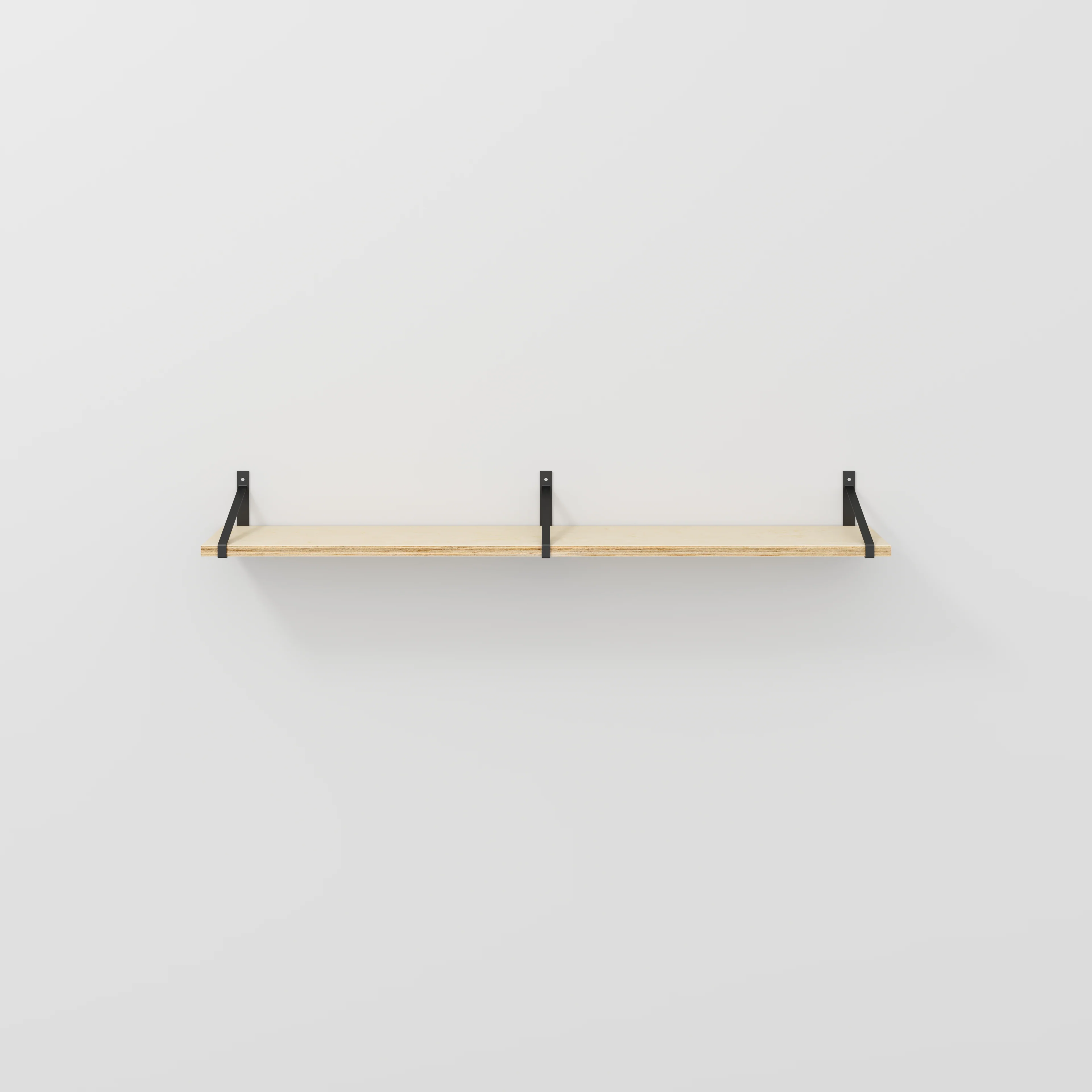Plywood Wall Shelf with Suspense Brackets - Plywood Birch - 1600(w) x 260(d)