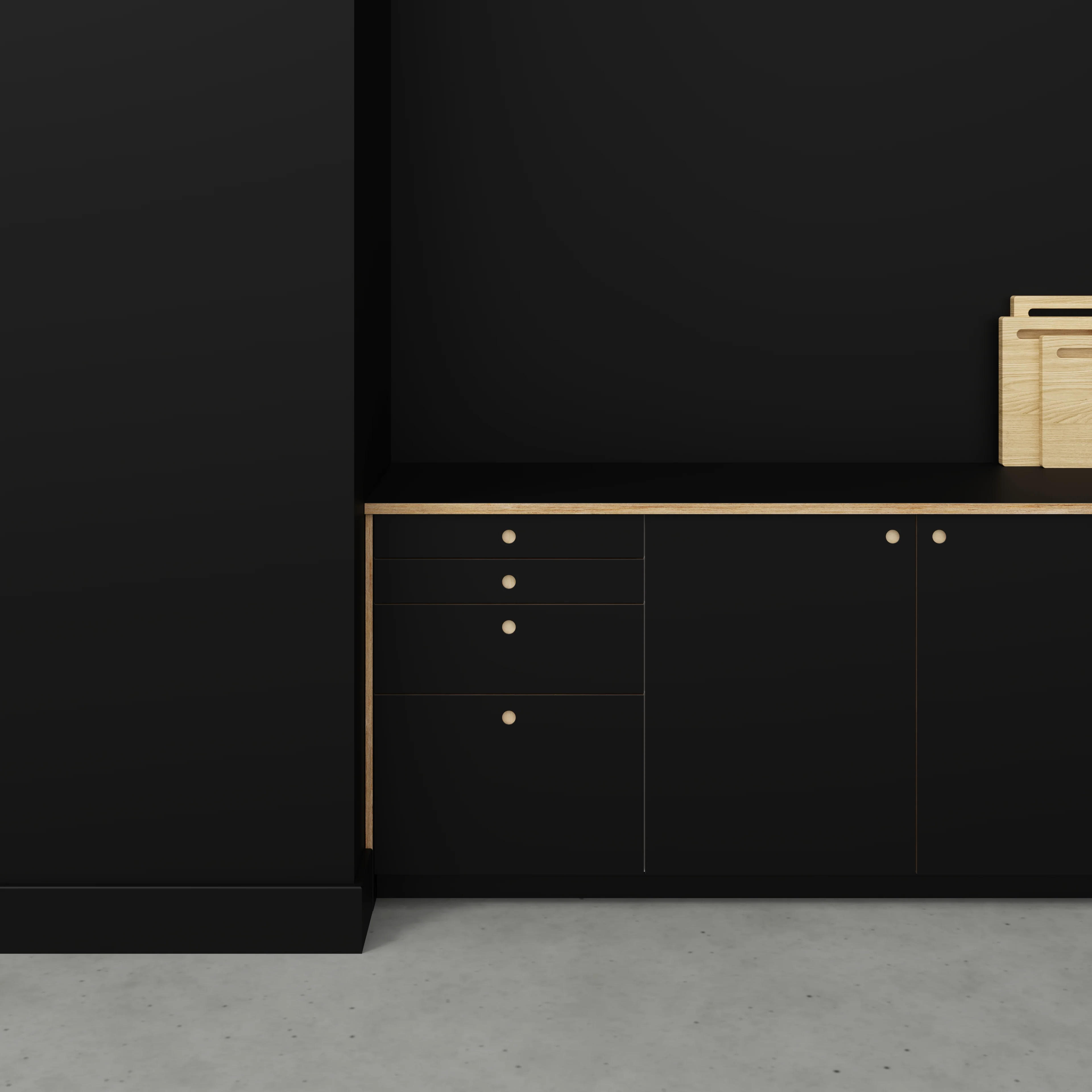 Plywood Worktop - Formica Diamond Black - 3000(w) x 635(d) - Image 2