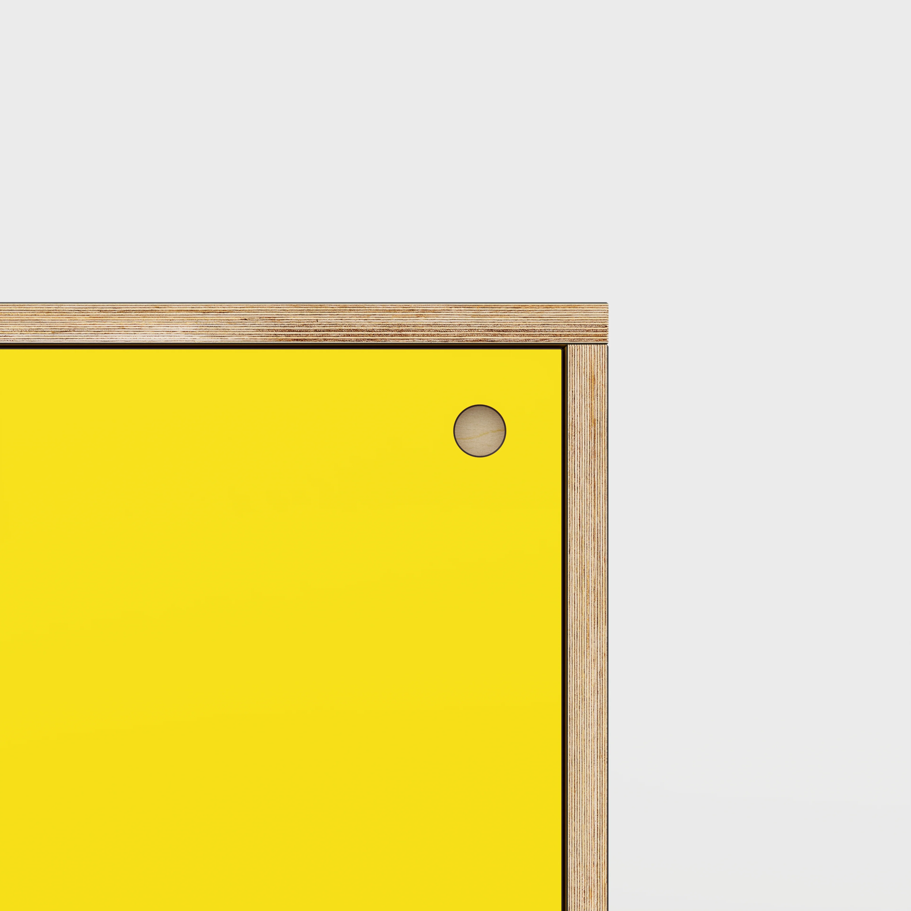 Plywood Storage with Doors - Formica Chrome Yellow - 400(w) x 600(d) x 750(h) - Image 3