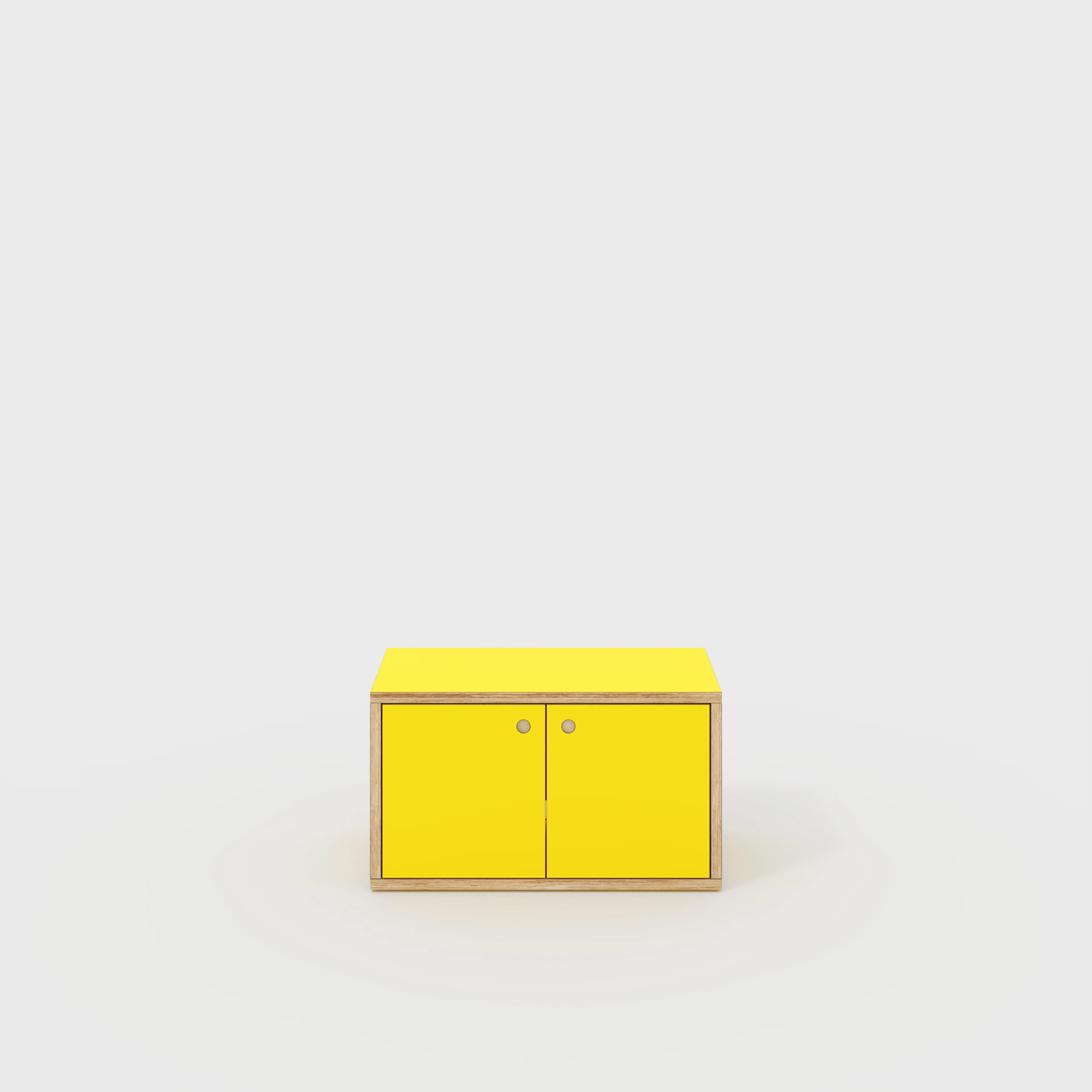 Plywood Storage with Doors - Formica Chrome Yellow - 800(w) x 400(d) x 450(h)