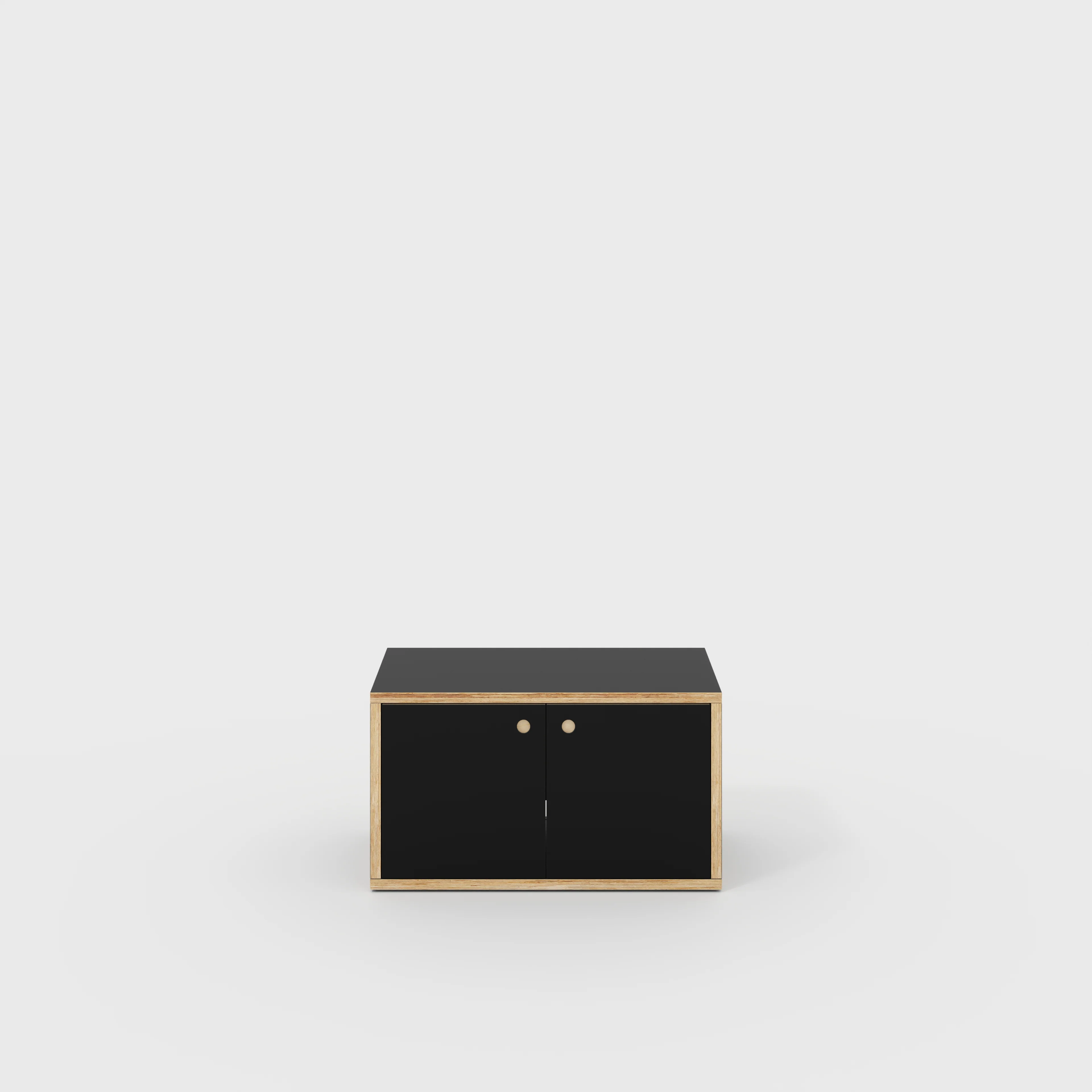 Plywood Storage with Doors - Formica Diamond Black - 800(w) x 400(d) x 450(h)