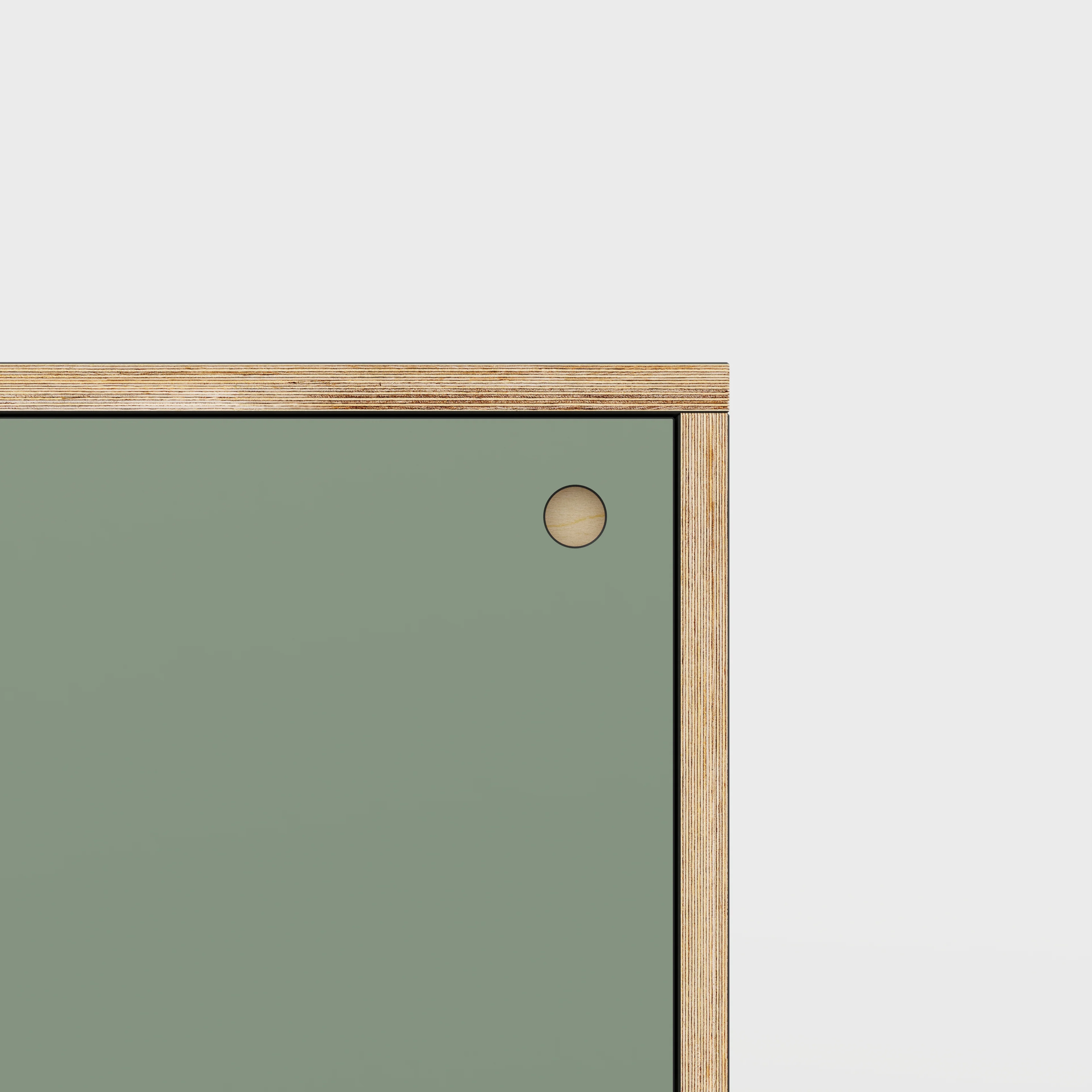 Plywood Storage with Doors - Formica Green Slate - 400(w) x 400(d) x 450(h) - Image 3