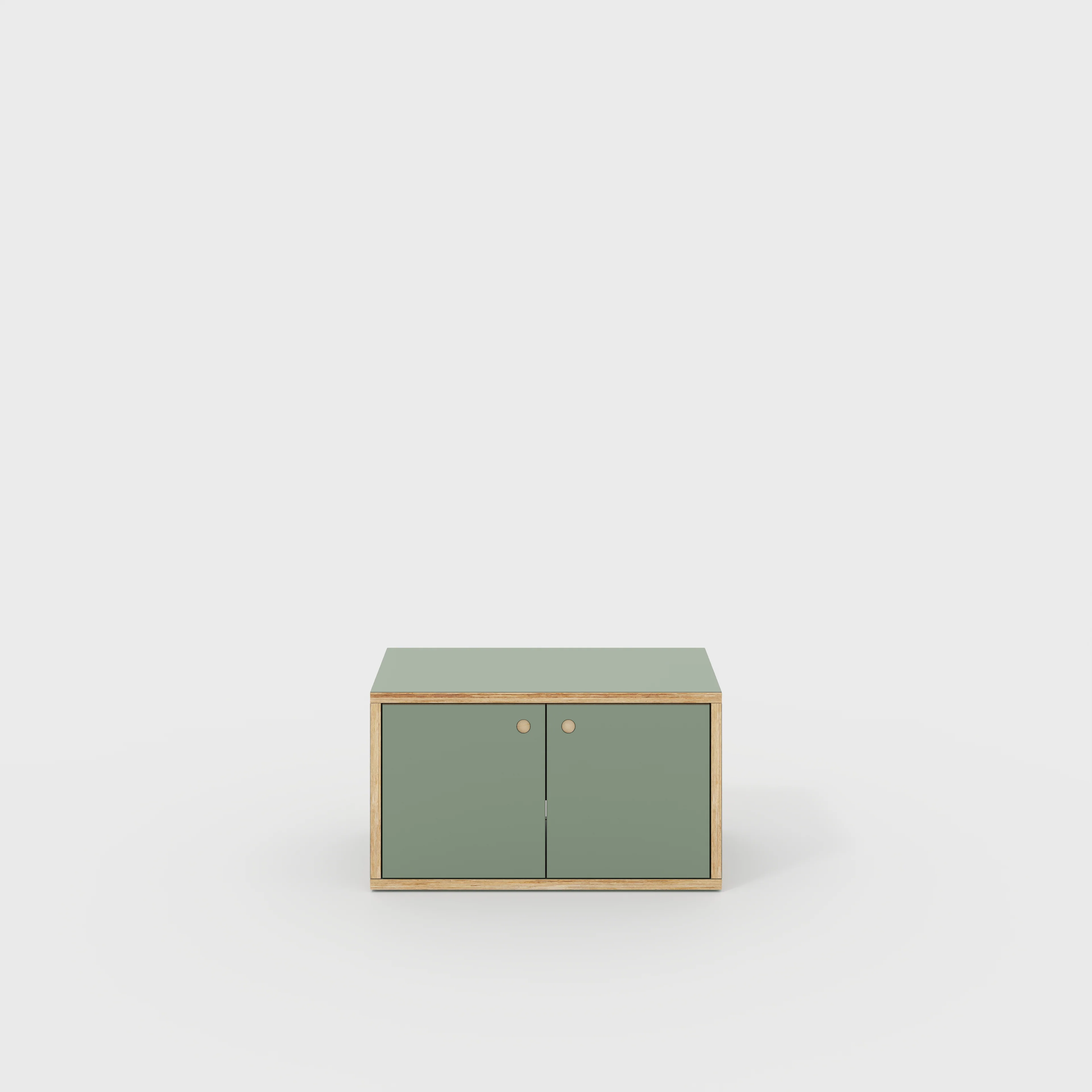 Plywood Storage with Doors - Formica Green Slate - 800(w) x 400(d) x 450(h)