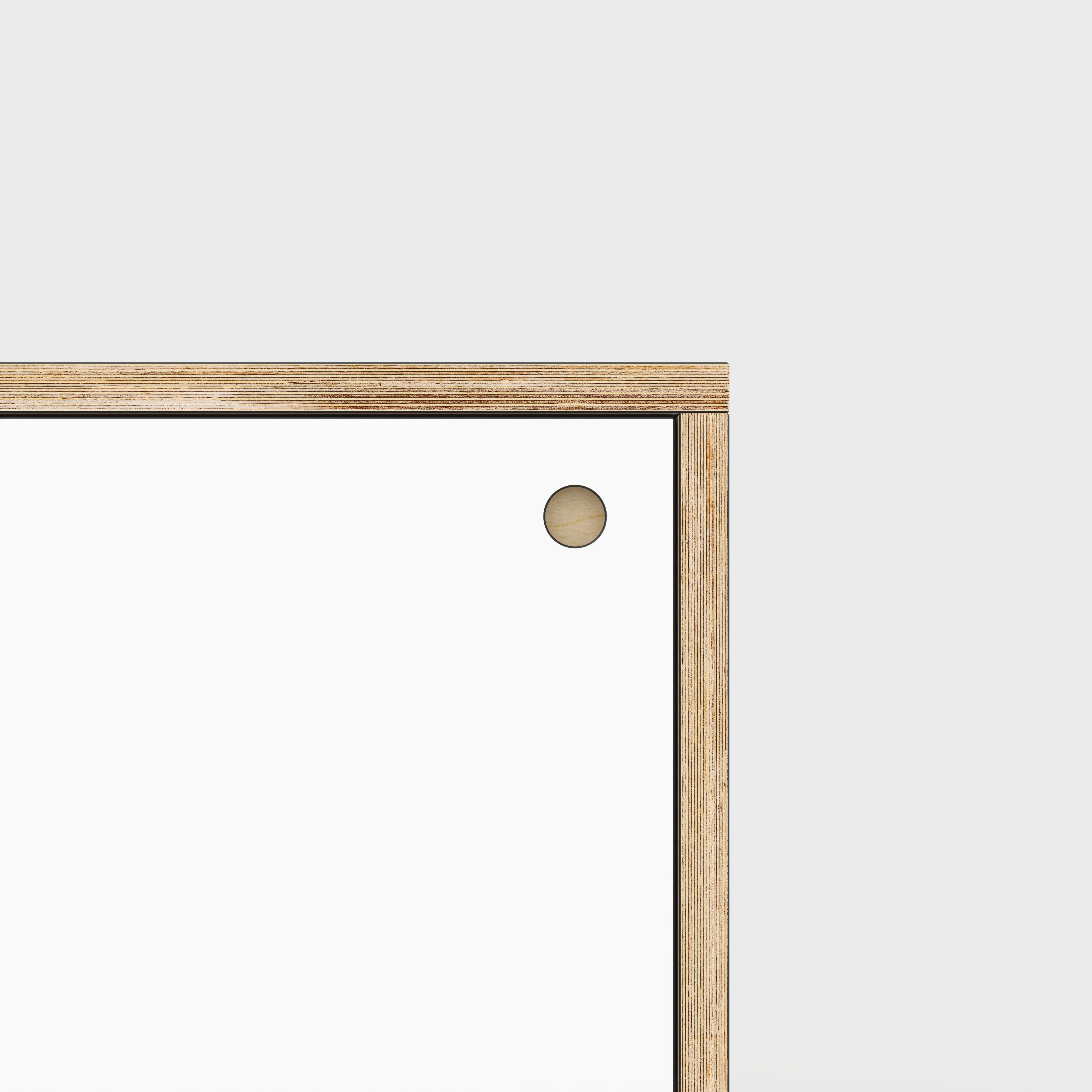 Plywood Storage with Doors - Formica White - 600(w) x 600(d) x 750(h) - Image 3