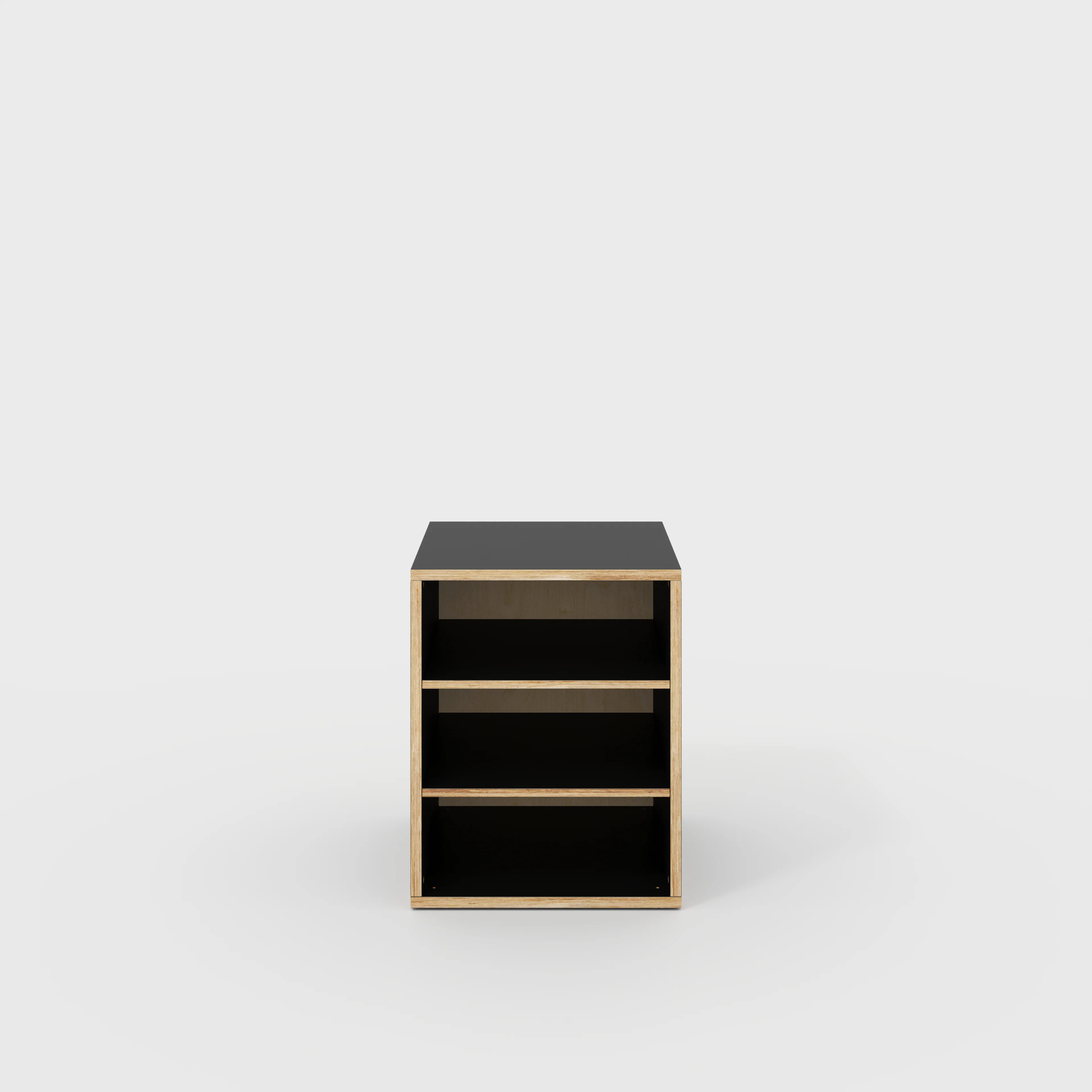 Plywood Storage with Shelves - Formica Diamond Black - 600(w) x 600(d) x 750(h)