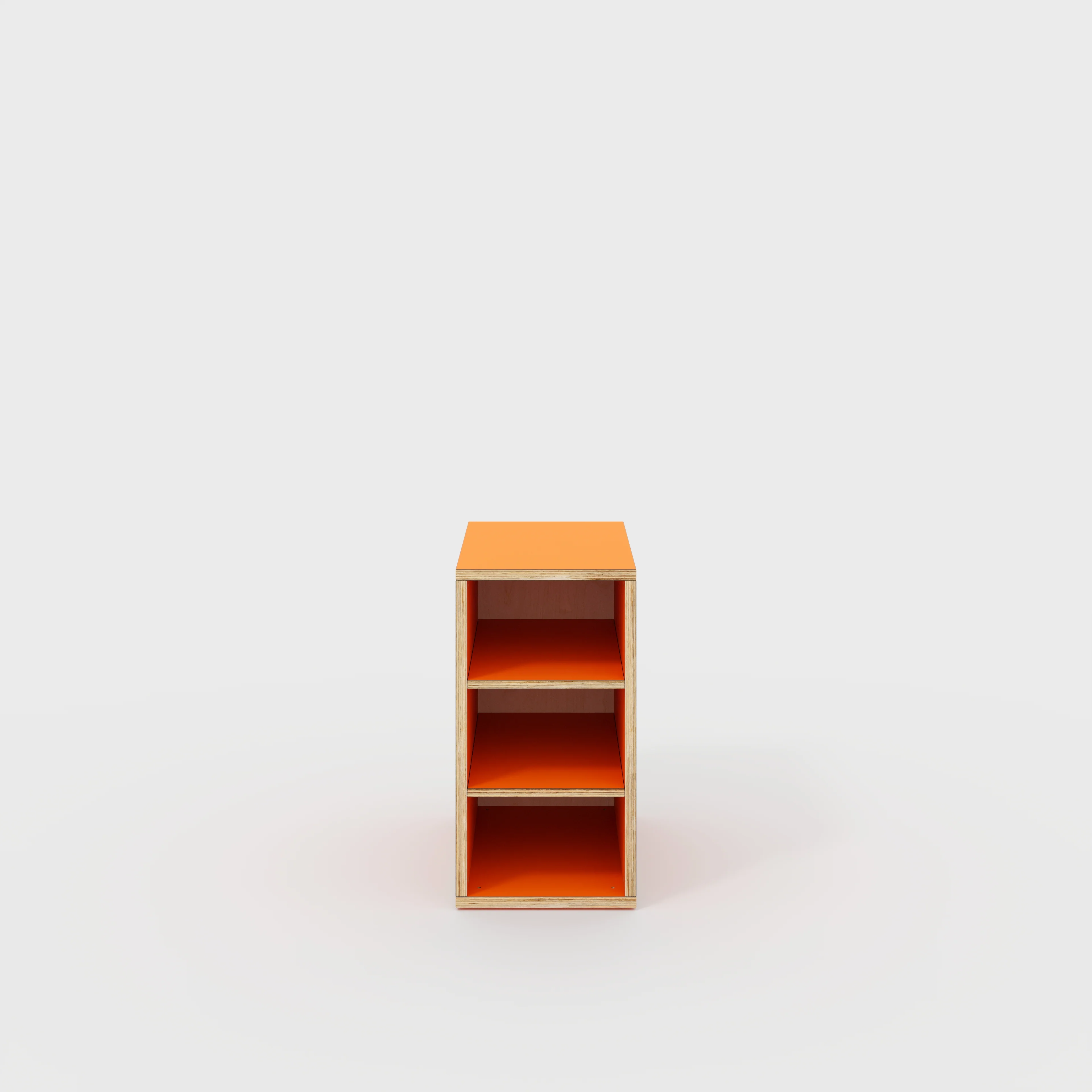 Plywood Storage with Shelves - Formica Levante Orange - 400(w) x 600(d) x 750(h)