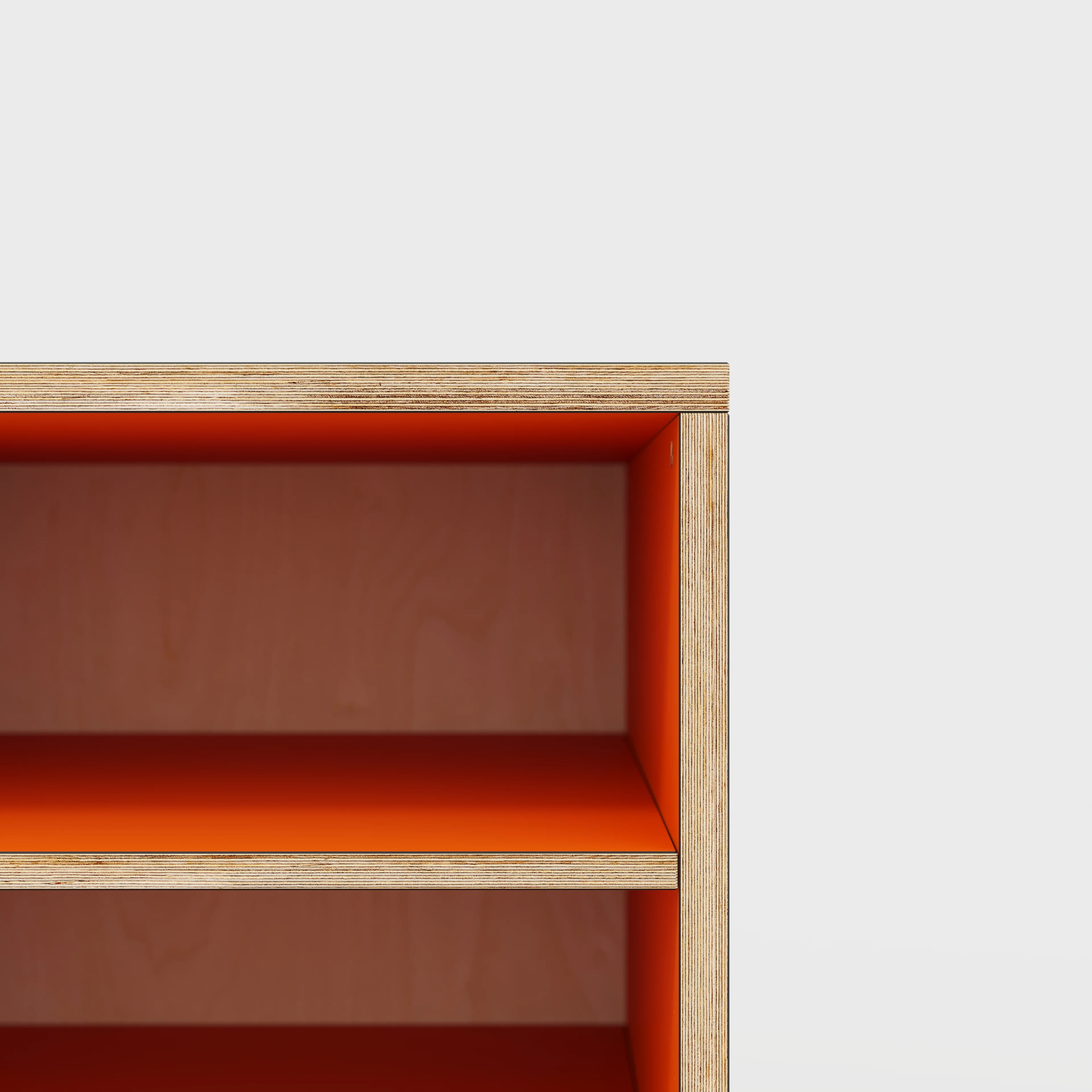 Plywood Storage with Shelves - Formica Levante Orange - 600(w) x 600(d) x 750(h) - Image 3