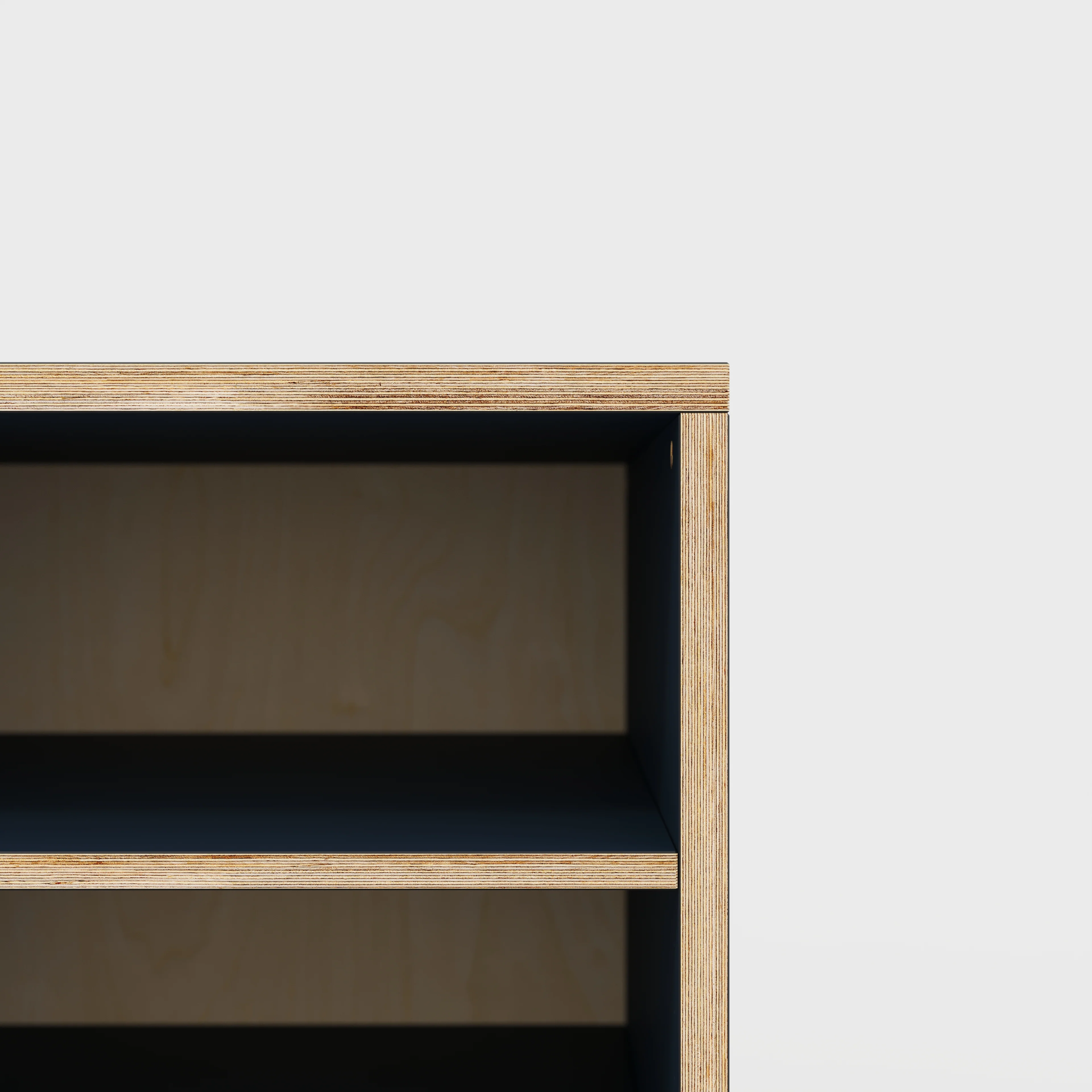 Plywood Storage with Shelves - Formica Night Sea Blue - 600(w) x 600(d) x 750(h) - Image 3
