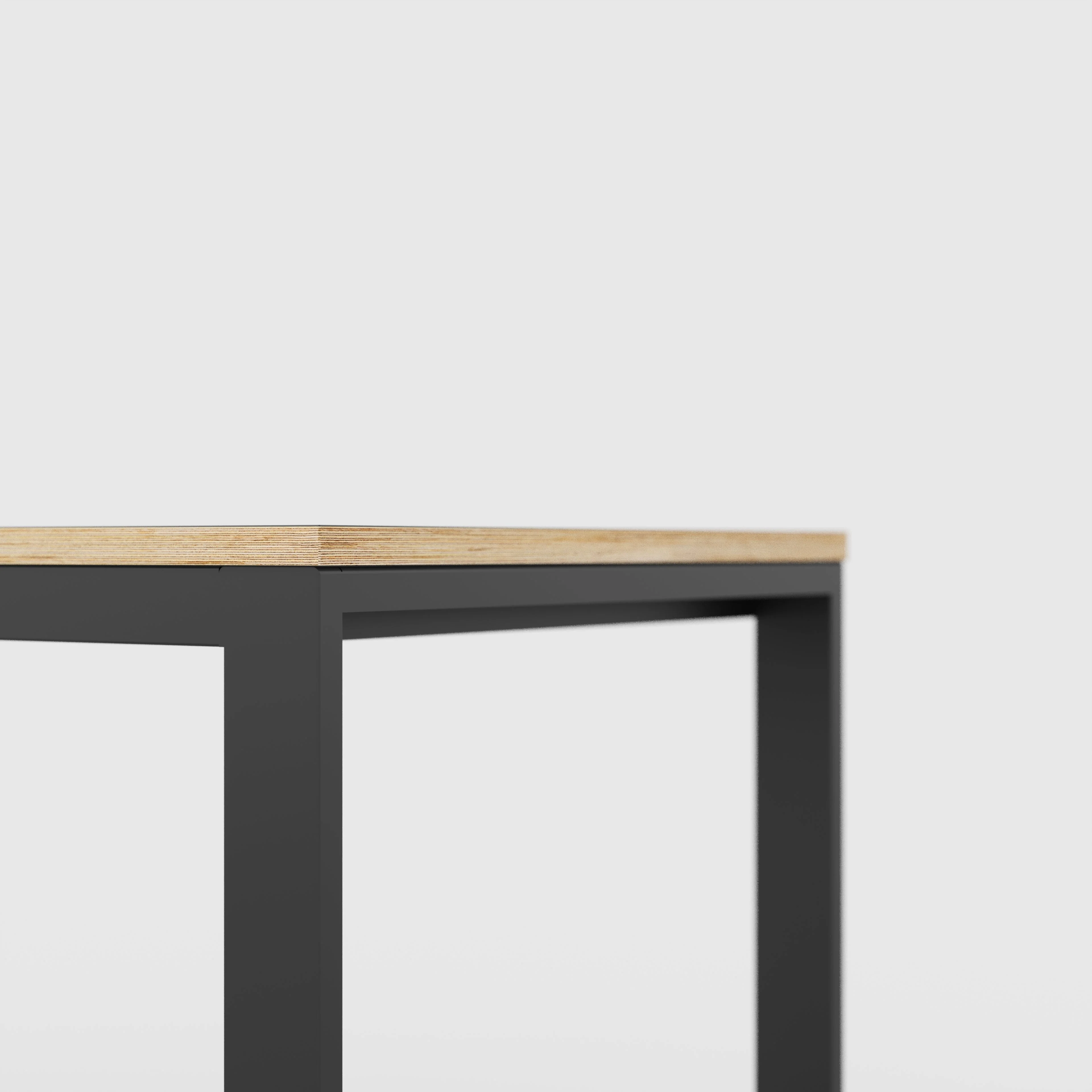 Plywood Table with Black Industrial Frame - Formica Night Sea Blue- 2400(w) x 745(d) x 735(h) - Image 4