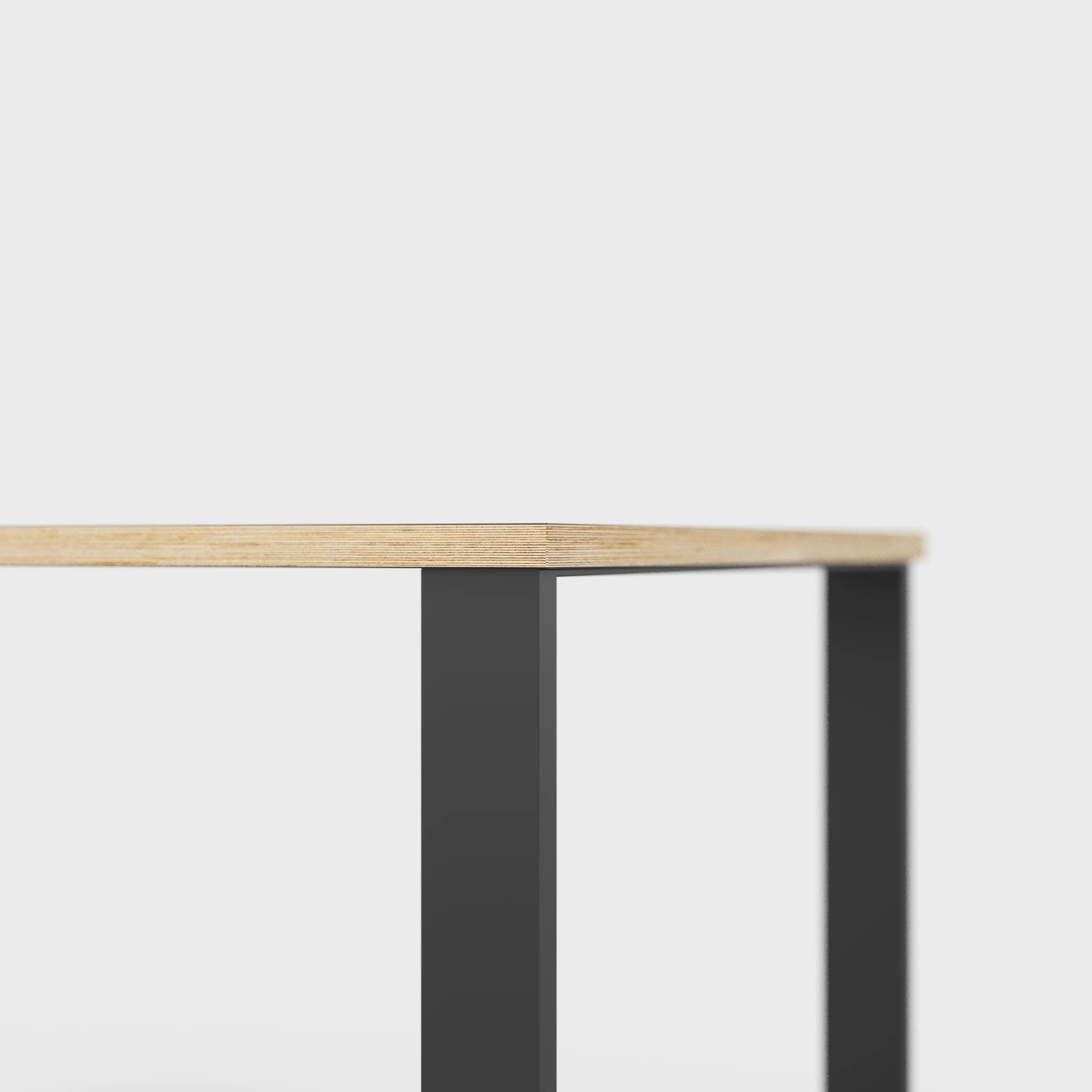 Plywood Table with Black Industrial Legs - Formica Night Sea Blue - 1600(w) x 800(d) - Image 4