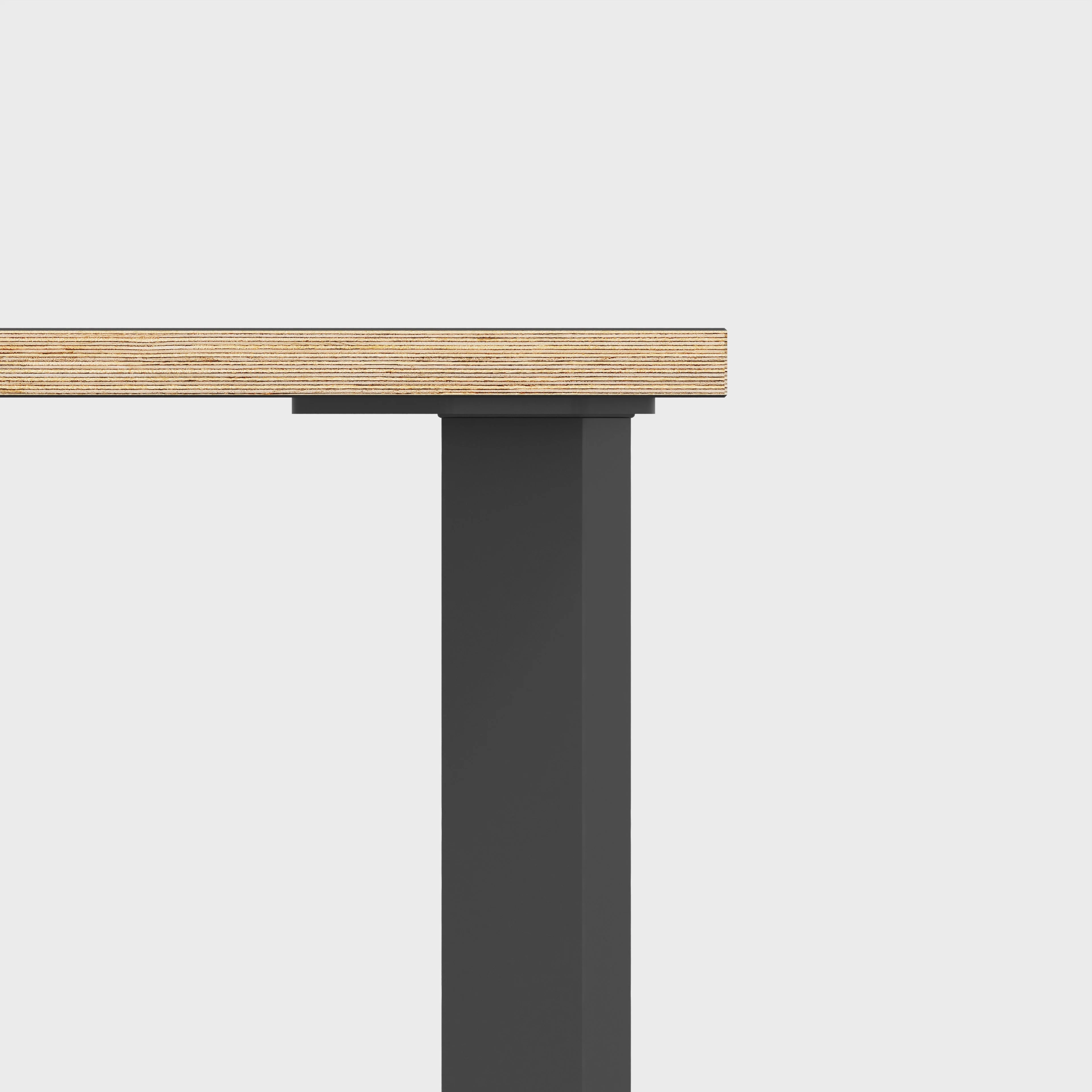 Plywood Table with Black Rectangular Single Pin Legs - Formica Chrome Yellow - 1600(w) x 800(d) x 735(h) - Image 4