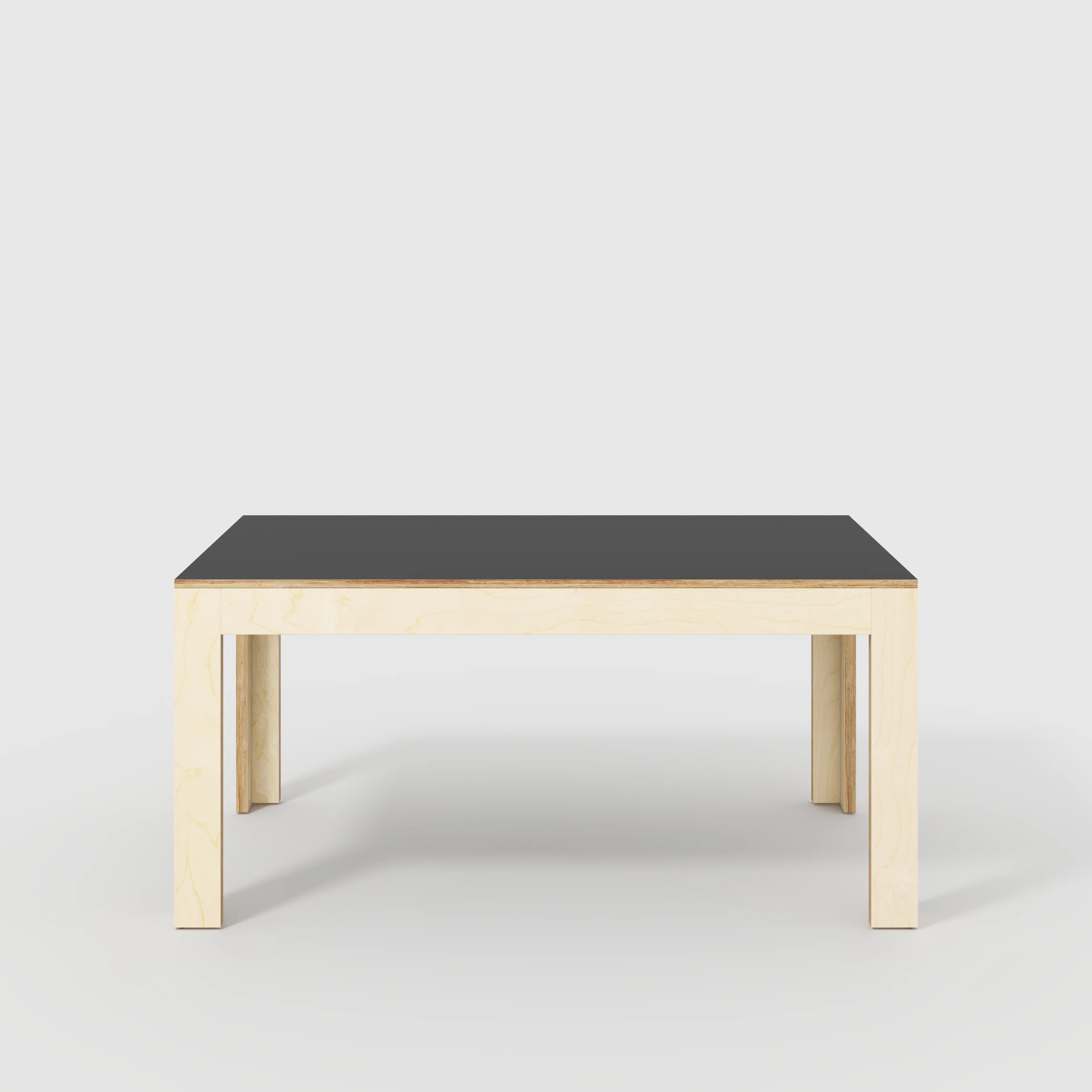 Plywood Table with Solid Frame - Formica Diamond Black - 1600(w) x 800(d) x 750(h)