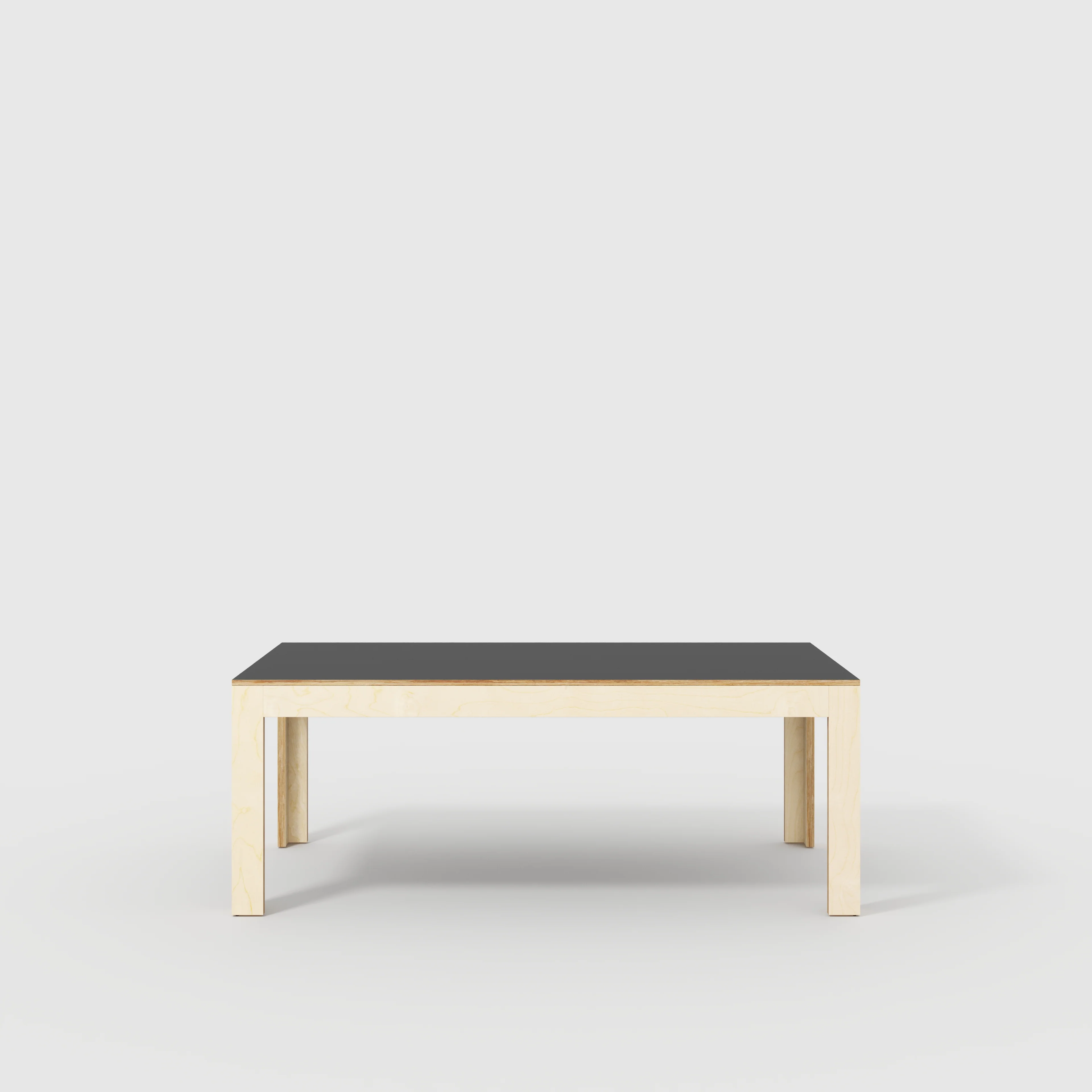 Plywood Table with Solid Frame - Formica Diamond Black - 2000(w) x 1000(d) x 750(h)