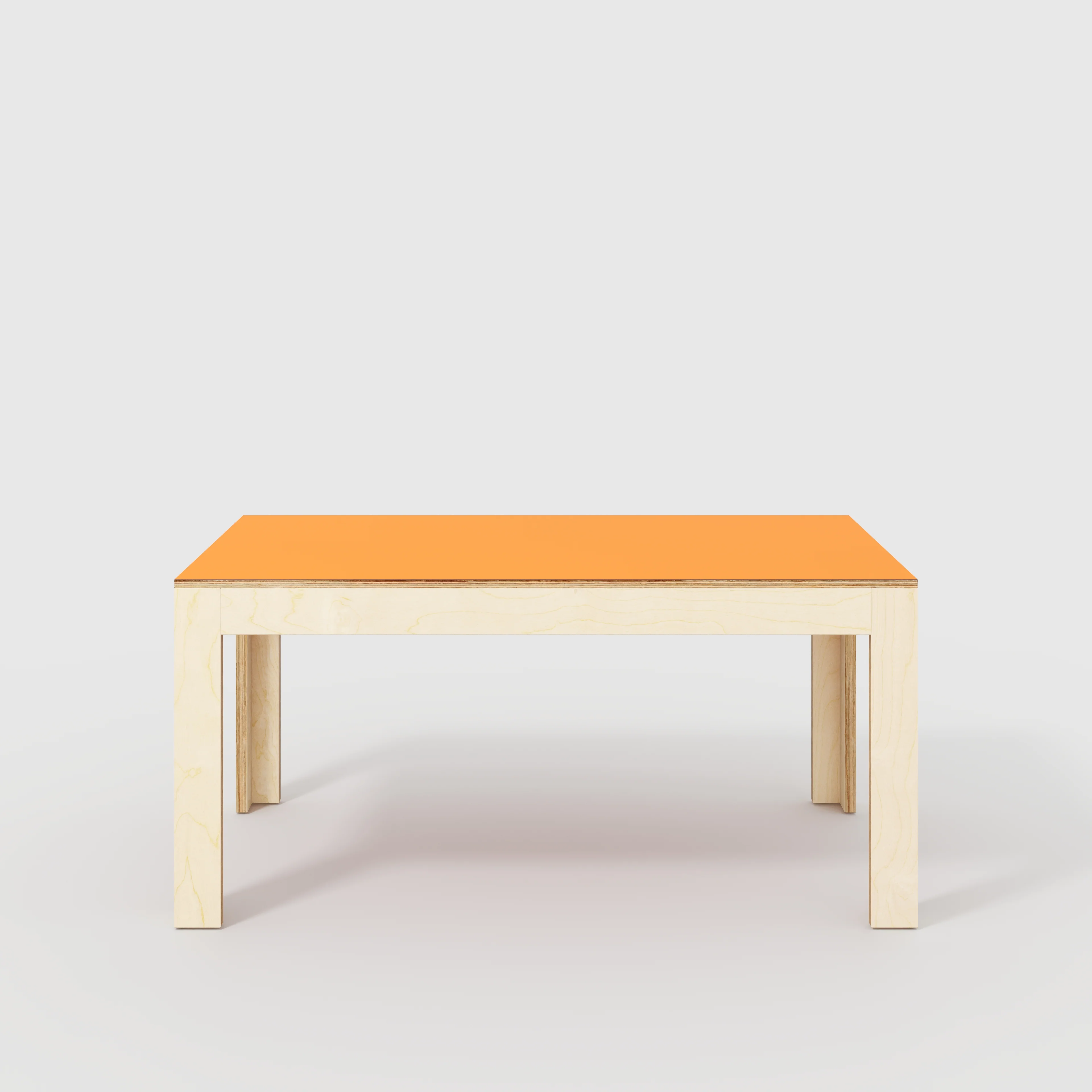 Plywood Table with Solid Frame - Formica Levante Orange - 1600(w) x 800(d) x 750(h)