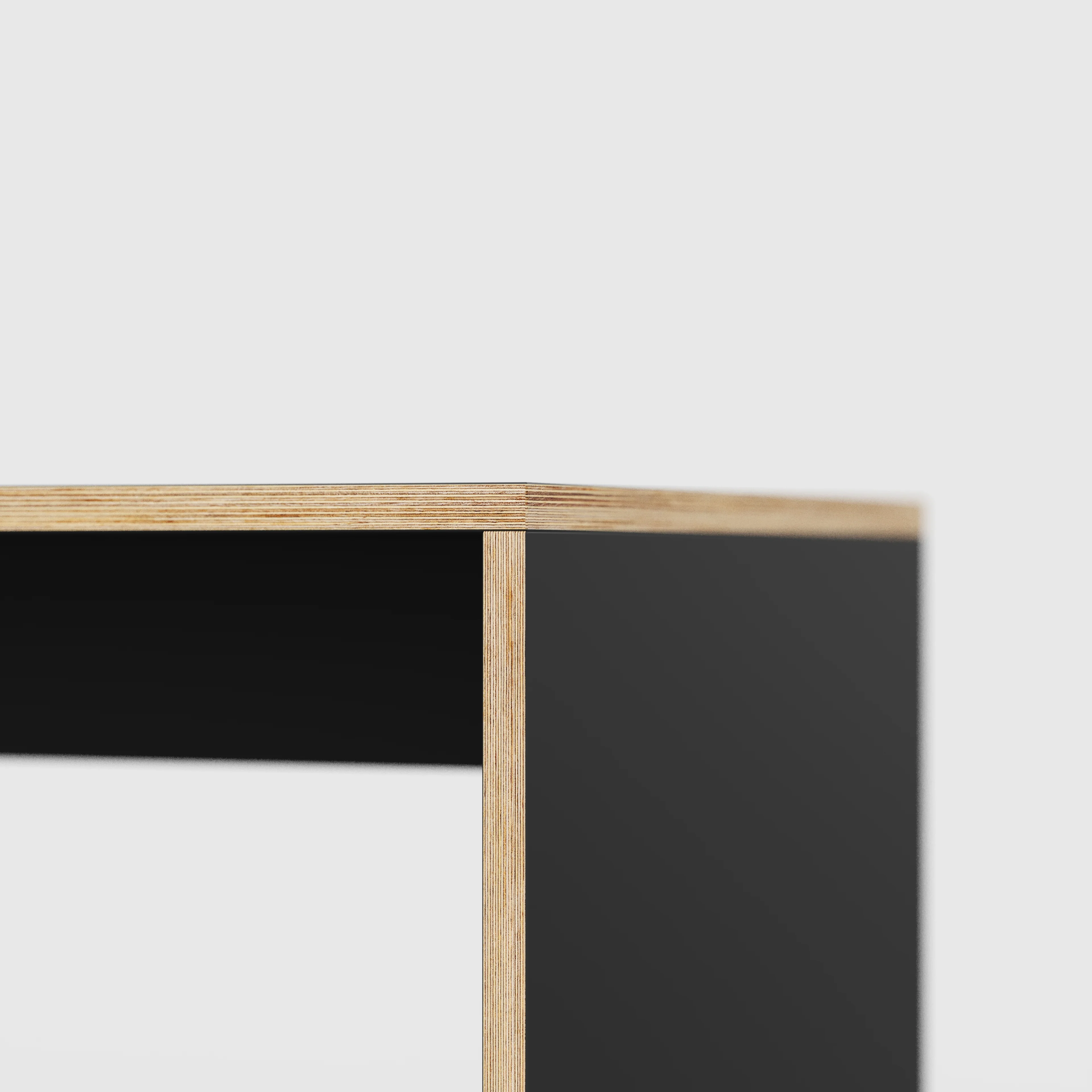 Plywood Table with Solid Sides - Formica Diamond Black - 2000(w) x 1000(d) x 750(h) - Image 4