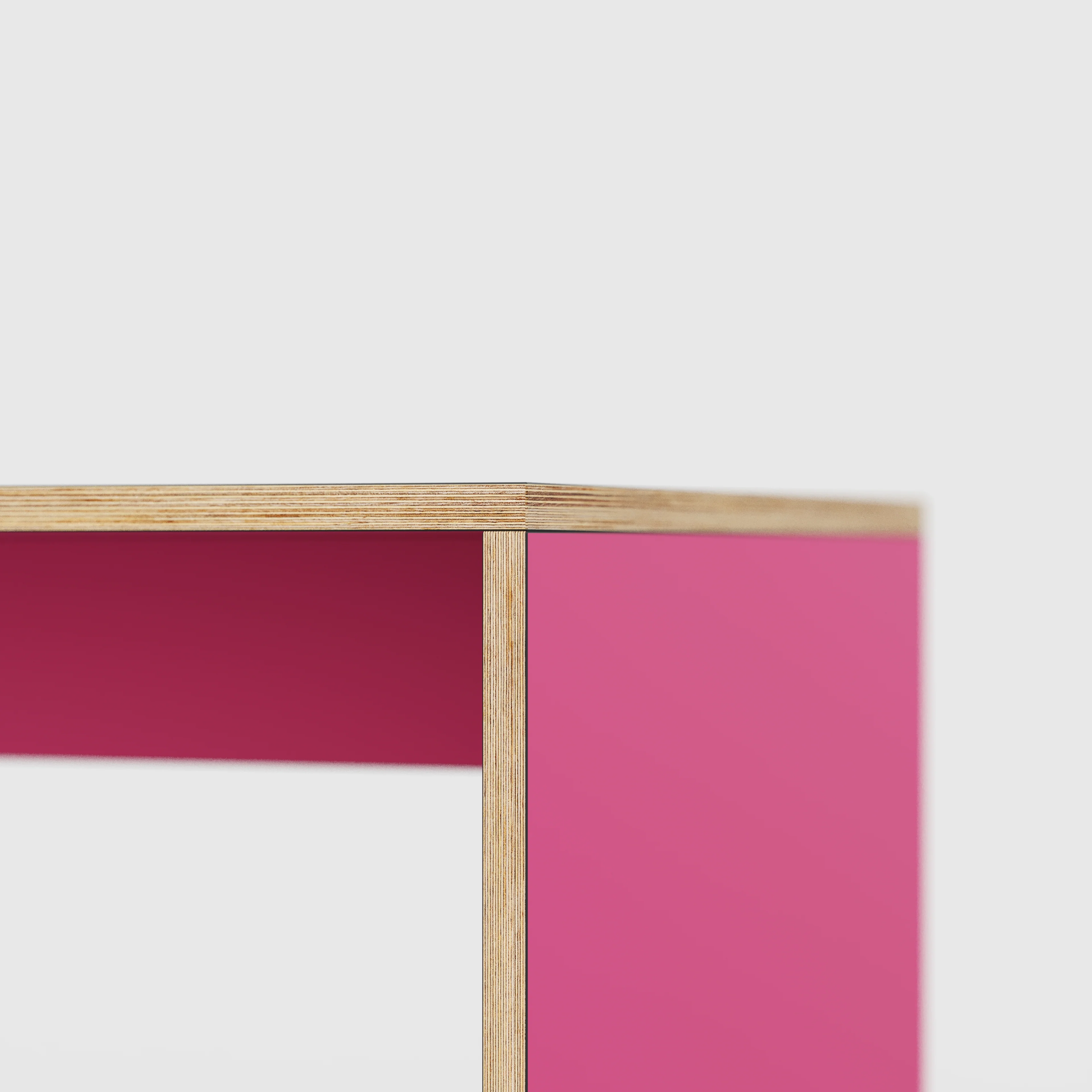 Plywood Table with Solid Sides - Formica Juicy Pink - 2400(w) x 1200(d) x 750(h) - Image 4