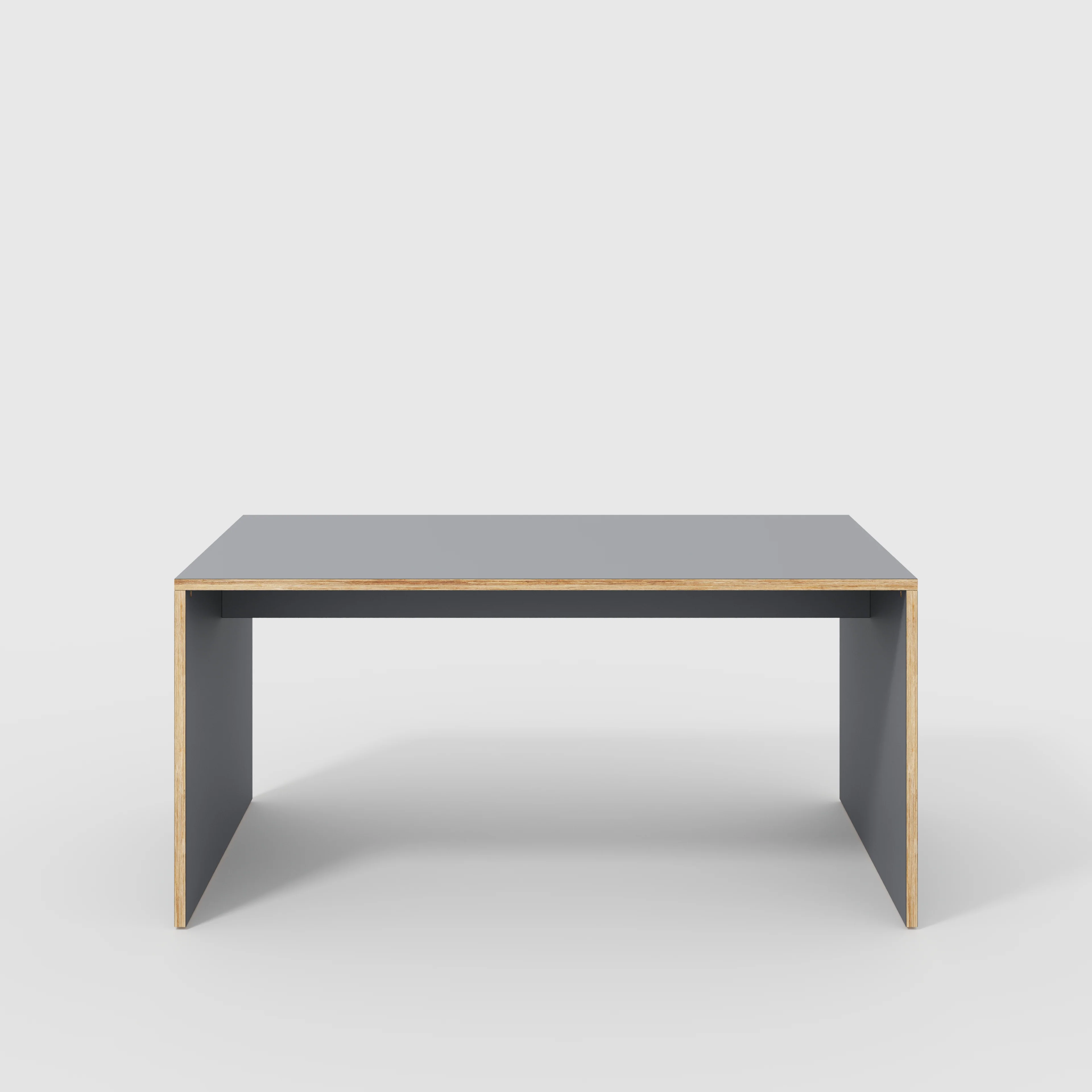 Plywood Table with Solid Sides - Formica Tornado Grey - 1600(w) x 800(d) x 750(h)